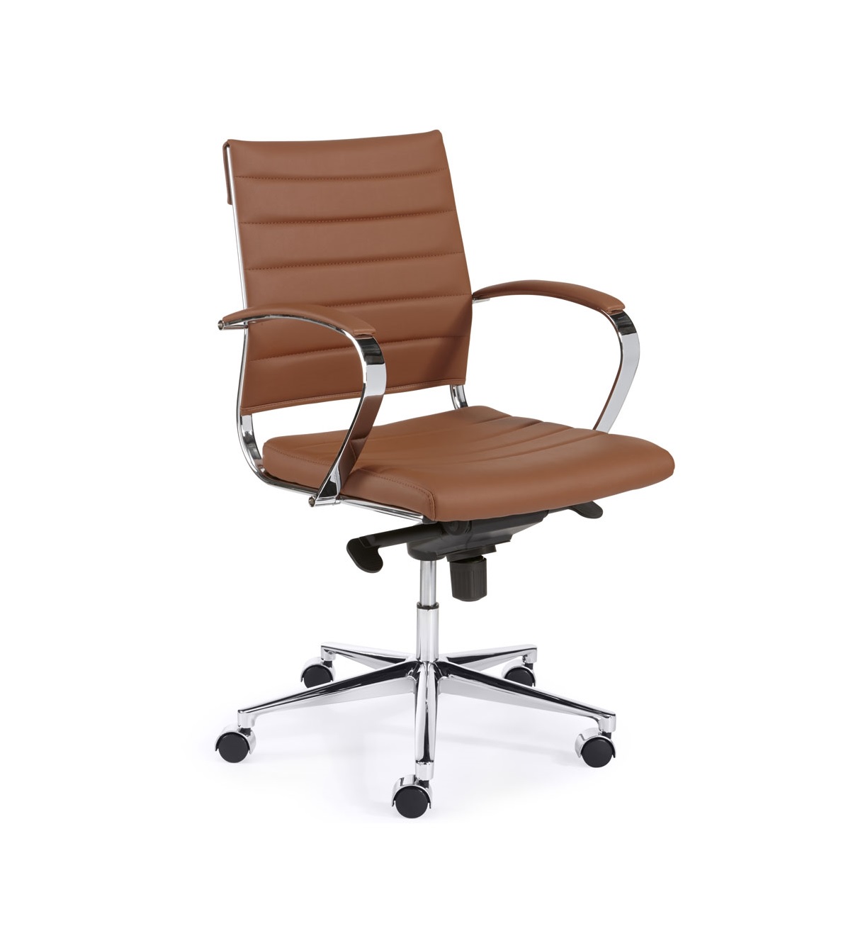 Scenario Minder dan Grote waanidee Design bureaustoel lage rug in bruin/cognac - Bureaustoel.nu